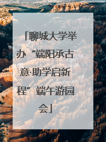 聊城大学举办“端阳承古意·助学启新程”端午游园会